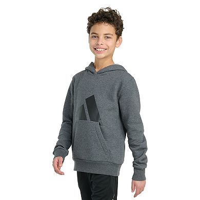 Boys 8-20 adidas Essential Linear Embroidered Fleece Pullover Hoodie