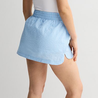 Juniors' Threads of Luxx Boxer Skirt