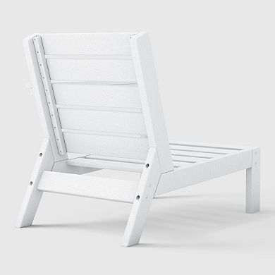 Outdoor Patio Hdpe Left Arm Facing Deep Seating Corner Chair
