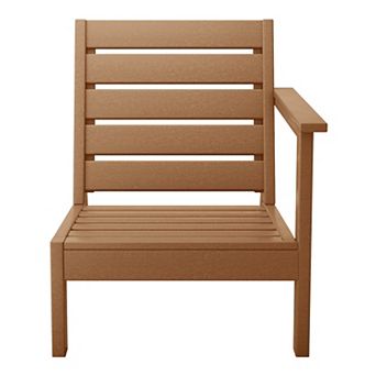 Outdoor Patio Hdpe Left Arm Facing Deep Seating Corner Chair