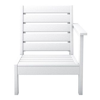 Outdoor Patio Hdpe Left Arm Facing Deep Seating Corner Chair