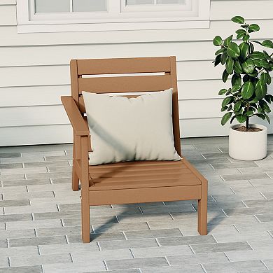 Outdoor Patio Hdpe Right Arm Facing Deep Seating Corner Chair