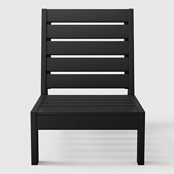 Westintrends Outdoor Hdpe Deep Seating Modular Armless Patio Chair