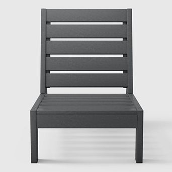 Westintrends Outdoor Hdpe Deep Seating Modular Armless Patio Chair