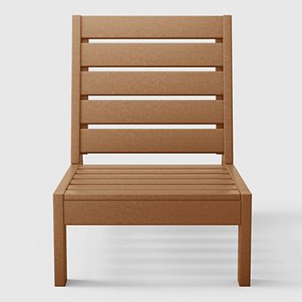 Westintrends Outdoor Hdpe Deep Seating Modular Armless Patio Chair