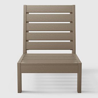 Westintrends Outdoor Hdpe Deep Seating Modular Armless Patio Chair