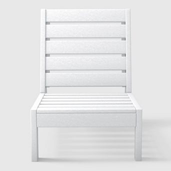 Westintrends Outdoor Hdpe Deep Seating Modular Armless Patio Chair