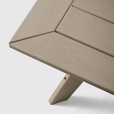 Westintrends Outdoor/patio Modern Hdpe Square Conversation Table