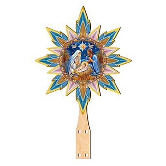 Christmas Story Star Tree Topper Wooden Decor by G. Debrekht