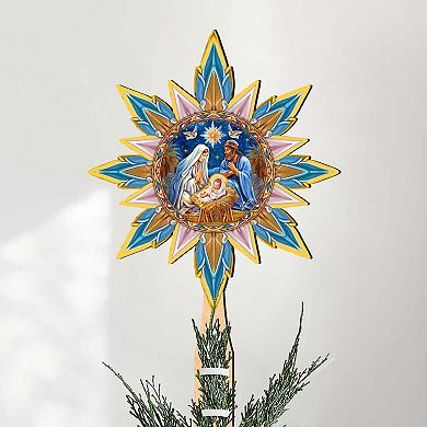 Christmas Story Star Tree Topper Wooden Decor by G. Debrekht
