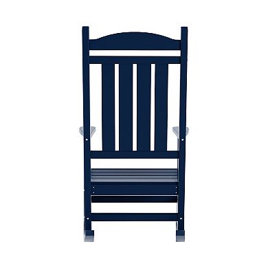 Westintrends 3-piece Outdoor/patio Poly Classic Porch Rocking Chair With Side Table