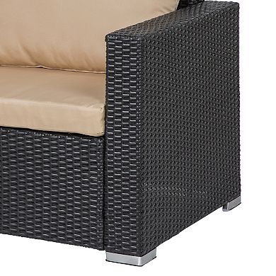 Westintrends 4-piece Outdoor/patio Wicker/rattan Sofa Set With Cushions And Coffee Table