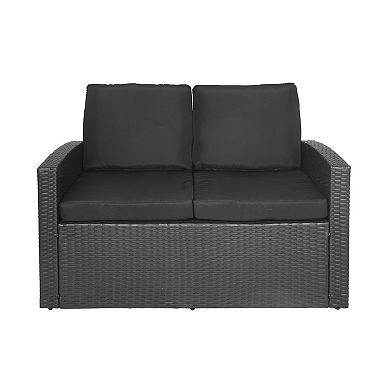 Westintrends 4-piece Outdoor/patio Wicker/rattan Conversation Set With Cushions