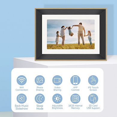10.1" Wi-Fi Digital Photo Frame with Photos/Videos sharing