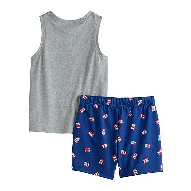 Toddler Boys Jumping Beans® 4th of July Hot Dog 2-pc. Tank & Short Set