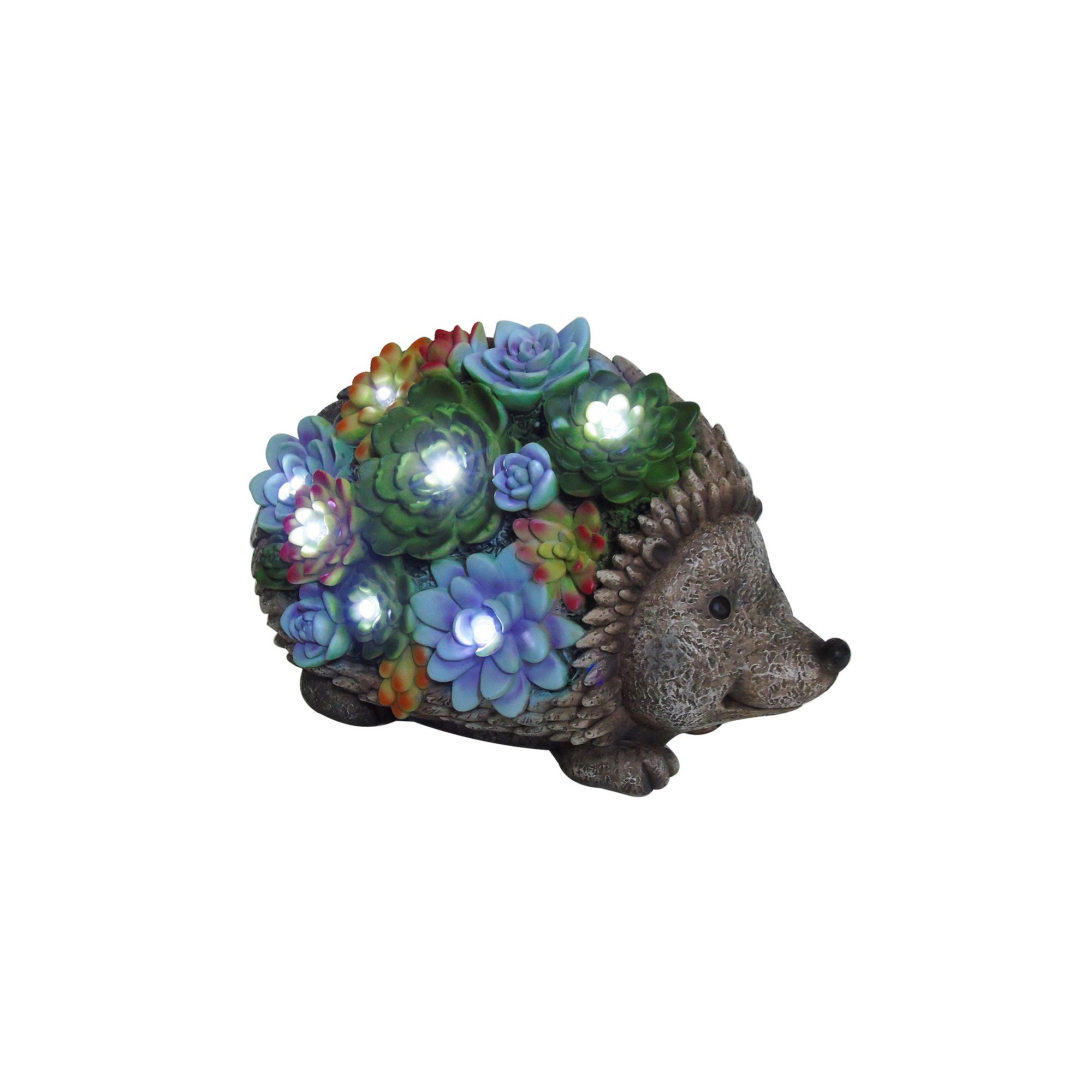 Crosslight B4 LED Solar Powered Outdoor Statue, Hedgehog C