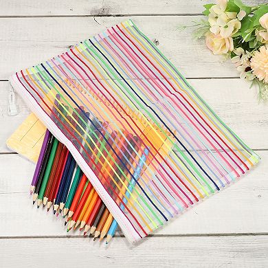 Mesh Zipper Pouches, A4 Colorful Document File Bags Storage Organizer for Office
