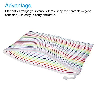 Mesh Zipper Pouches, A4 Colorful Document File Bags Storage Organizer for Office
