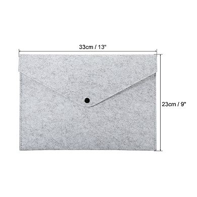 File Bag Felt Folder 2 Pack A4 Envelope Document Storage Pouch Organizer for Office Business