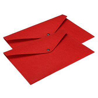 File Bag Felt Folder 2 Pack A4 Envelope Document Storage Pouch Organizer for Office Business