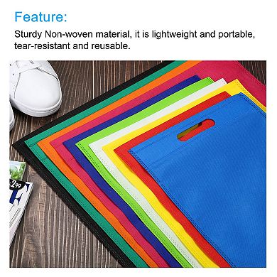 Non-Woven Tote Bags Reusable Goodie Treat Bag with Handles for Shopping Wedding Party