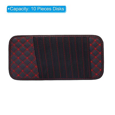 Visor CD Holders, Grid Disk Case Sleeve Storage Dividers Organizer with Strap