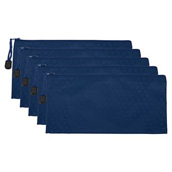 Waterproof Zipper File Bags, 5 Pack A6 Document Holders Pencil Pouch for Office