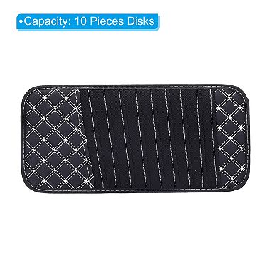 Visor CD Holders, Grid Disk Case Sleeve Storage Dividers with Strap for Car Visor Collection