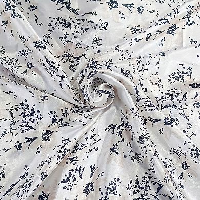 Women's Floral Satin High Elastic Waist Mini A-line Skirt
