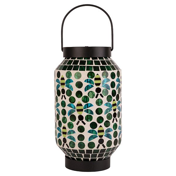 Home Essentials Bee Glass Mosaic Solar Lantern - Bee