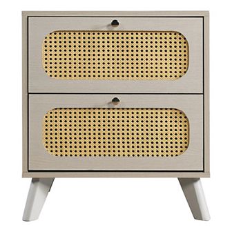 Minimalist Nightstand In Antique White