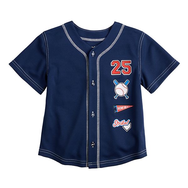 Baby & Toddler Boys Jumping Beans® Baseball Jersey - Navy Baseball Strike (2T)