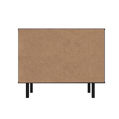 MANHATTAN COMFORT Liam Mid-Century Modern 2-Shelf Accent Cabinet