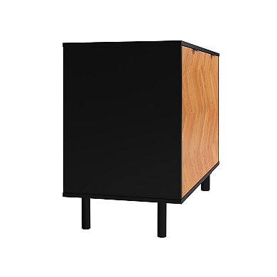 MANHATTAN COMFORT Liam Mid-Century Modern 2-Shelf Accent Cabinet
