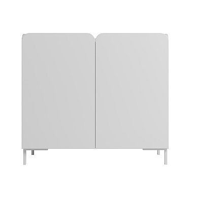 MANHATTAN COMFORT Bogardus Mid-Century Modern 4-Shelf Accent Cabinet