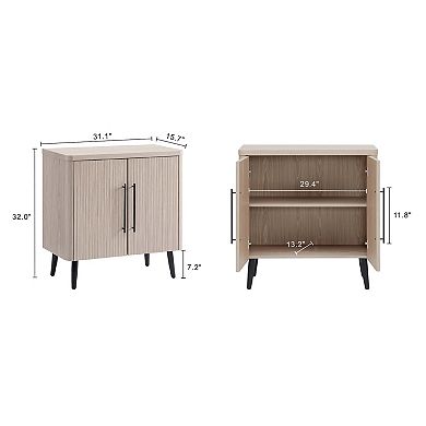 MANHATTAN COMFORT Jodie Mid-Century Modern Accent Cabinet