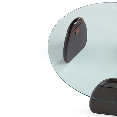 MANHATTAN COMFORT Artesia Modern Tempered Glass Top Coffee Table