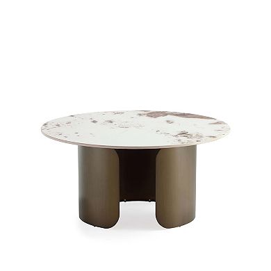MANHATTAN COMFORT Monica Modern Sintered Stone Top Coffee Table