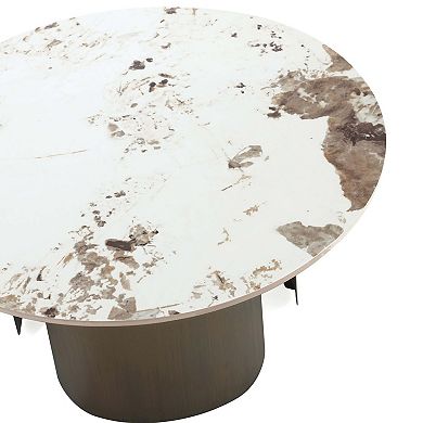 MANHATTAN COMFORT Monica Modern Sintered Stone Top Coffee Table