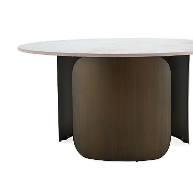MANHATTAN COMFORT Monica Modern Sintered Stone Top Coffee Table