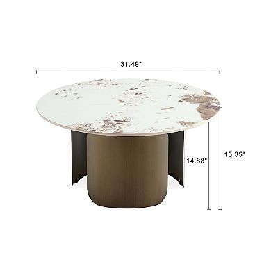 MANHATTAN COMFORT Monica Modern Sintered Stone Top Coffee Table