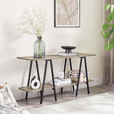 MANHATTAN COMFORT Celine 47.24" Modern 2-Shelf Console Table