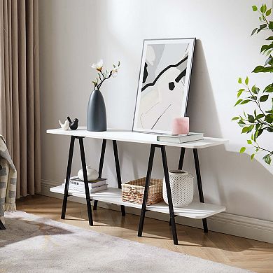 MANHATTAN COMFORT Celine 47.24" Modern 2-Shelf Console Table