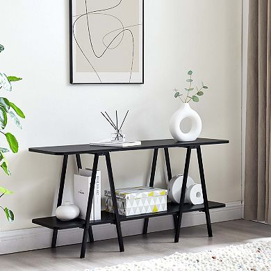 MANHATTAN COMFORT Celine 47.24" Modern 2-Shelf Console Table