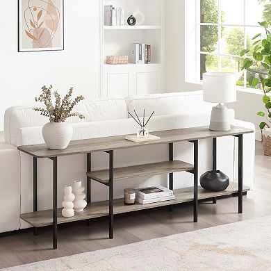 MANHATTAN COMFORT Celine 70.86" Modern 3-Shelf Console Table
