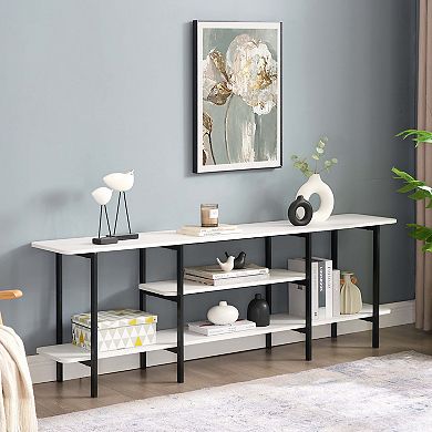 MANHATTAN COMFORT Celine 70.86" Modern 3-Shelf Console Table