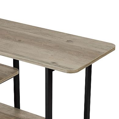 MANHATTAN COMFORT Celine 70.86" Modern 3-Shelf Console Table