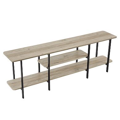 MANHATTAN COMFORT Celine 70.86" Modern 3-Shelf Console Table