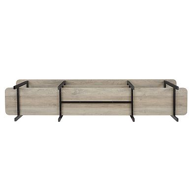 MANHATTAN COMFORT Celine 70.86" Modern 3-Shelf Console Table