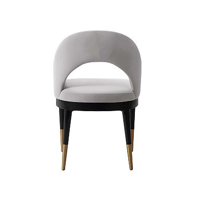 MANHATTAN COMFORT Carrington Modern Velvet Upholstered Dining Armchair